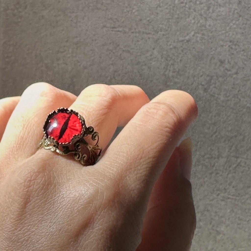 送料込み 鬼滅 無惨 鬼の目 リング 指輪