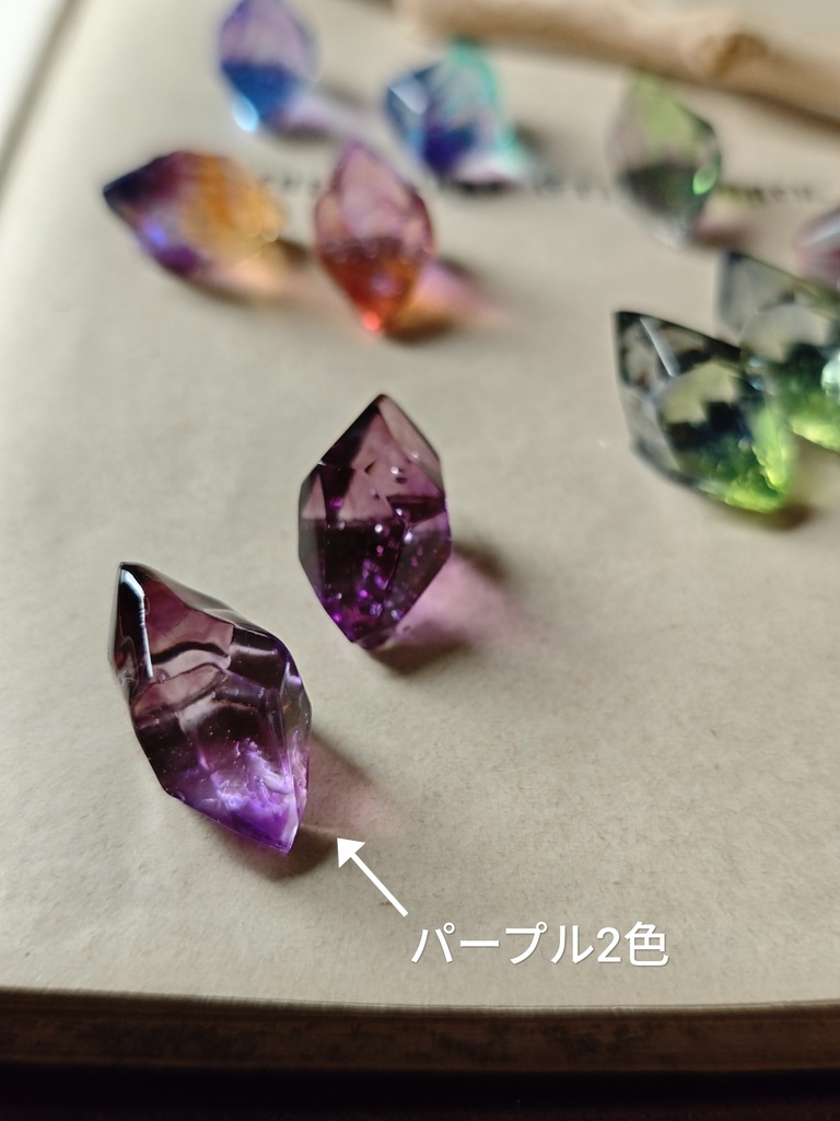 バイカラー鉱石 オーダー 説明必読 左右ペア価格 金具選択もしてください 金具は金色