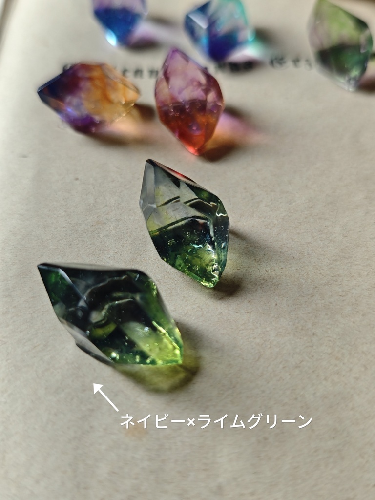 バイカラー鉱石 オーダー 説明必読 左右ペア価格 金具選択もしてください 金具は金色