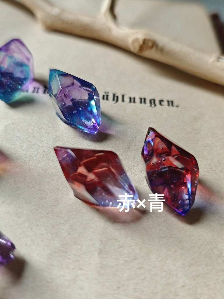 バイカラー鉱石 オーダー 説明必読 左右ペア価格 金具選択もしてください 金具は金色