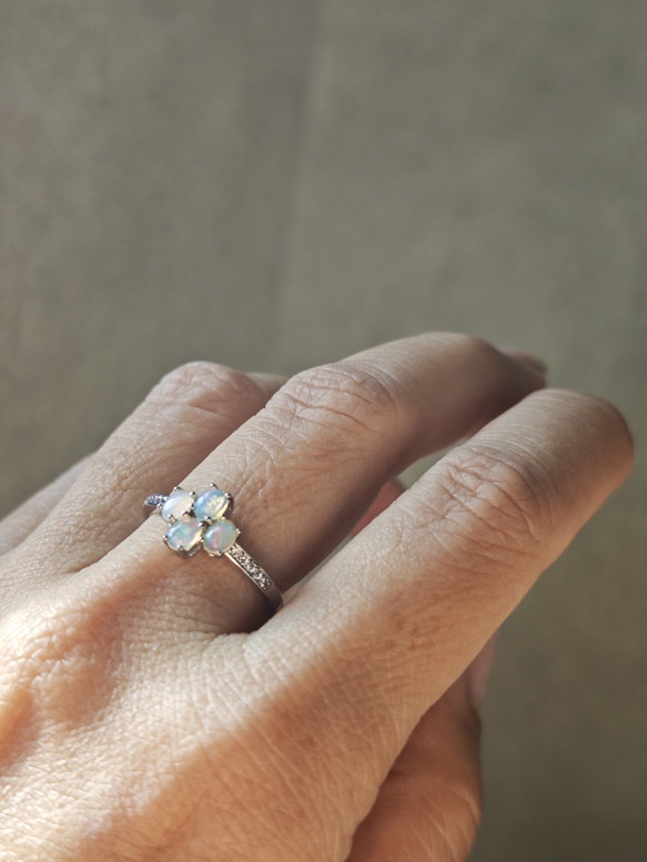 送料込み オパール リング 指輪 silver925