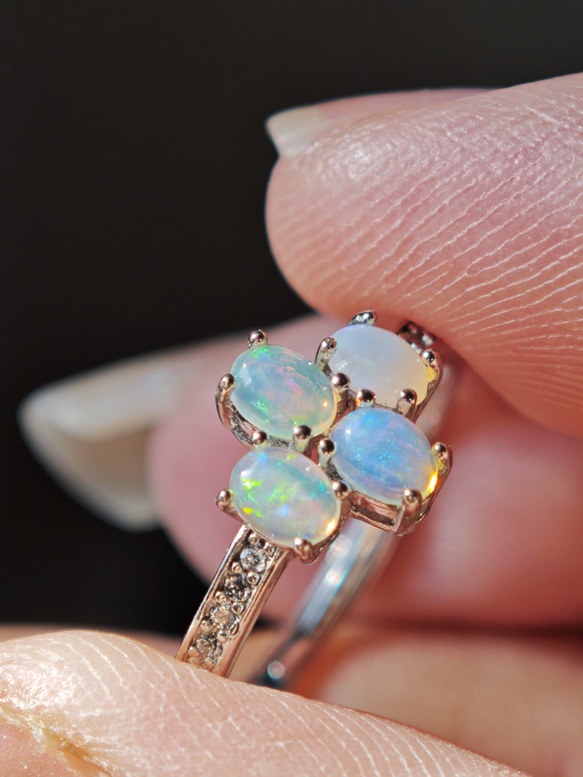 送料込み オパール リング 指輪 silver925