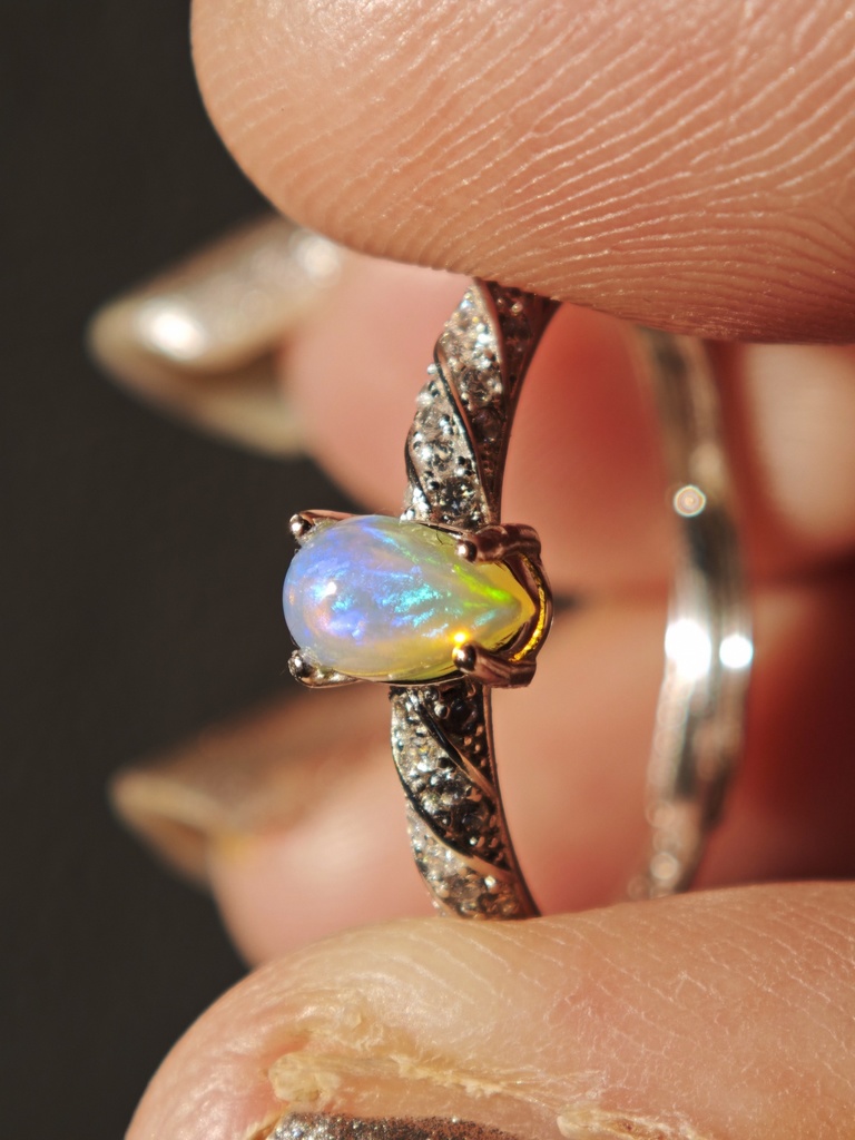 送料込み　雫型　オパール　リング　silver925　 