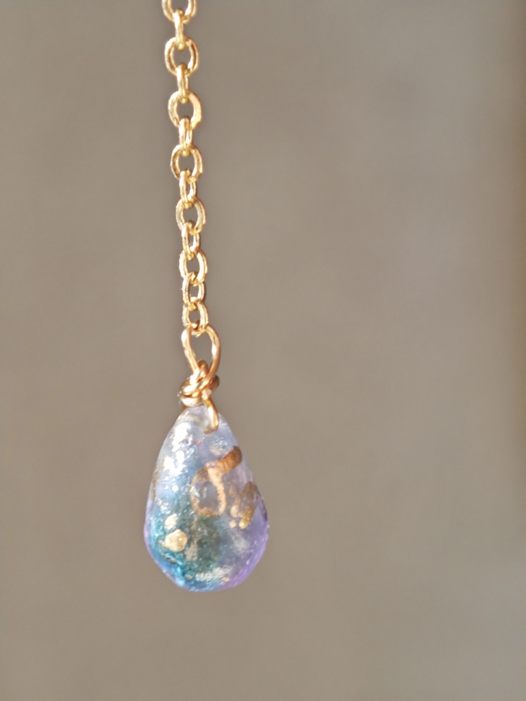 送料無料 夜の魔術部 菫と宵闇ガラス レア雫をたらした かんざし