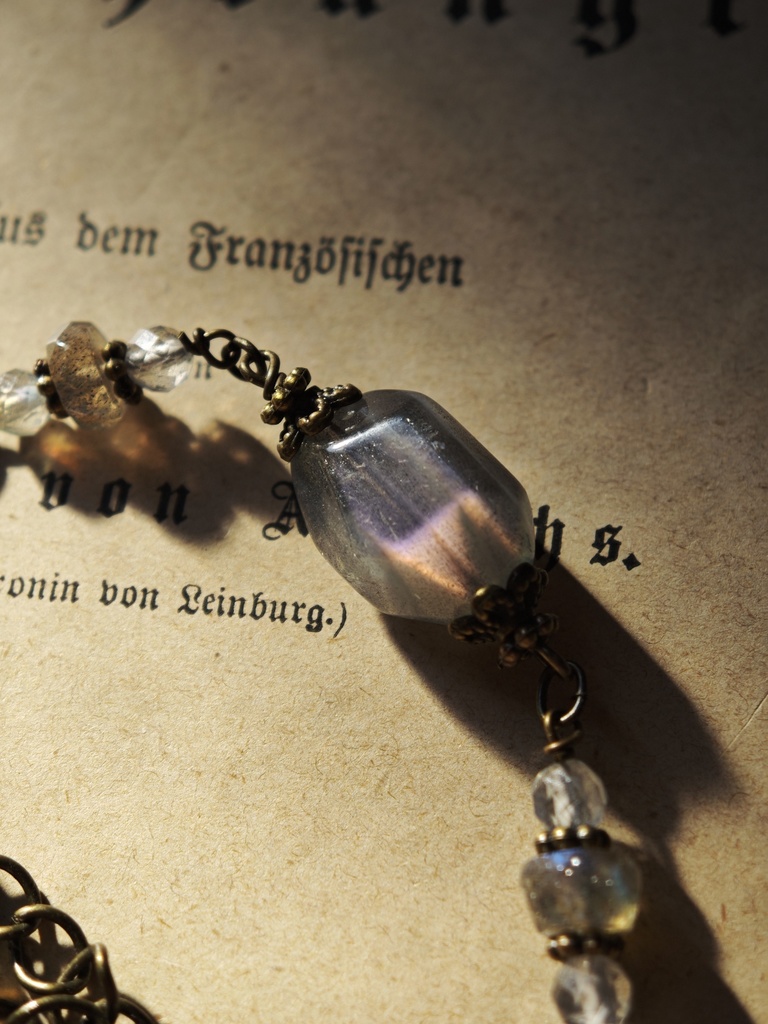 送料無料 動画あり レアカラー 現品 大粒 パープルラブラドライト ブレスレット