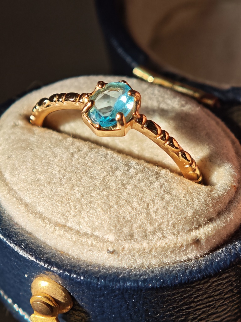 送料込 美しい空色 アパタイト リング 指輪 silver925 MCB