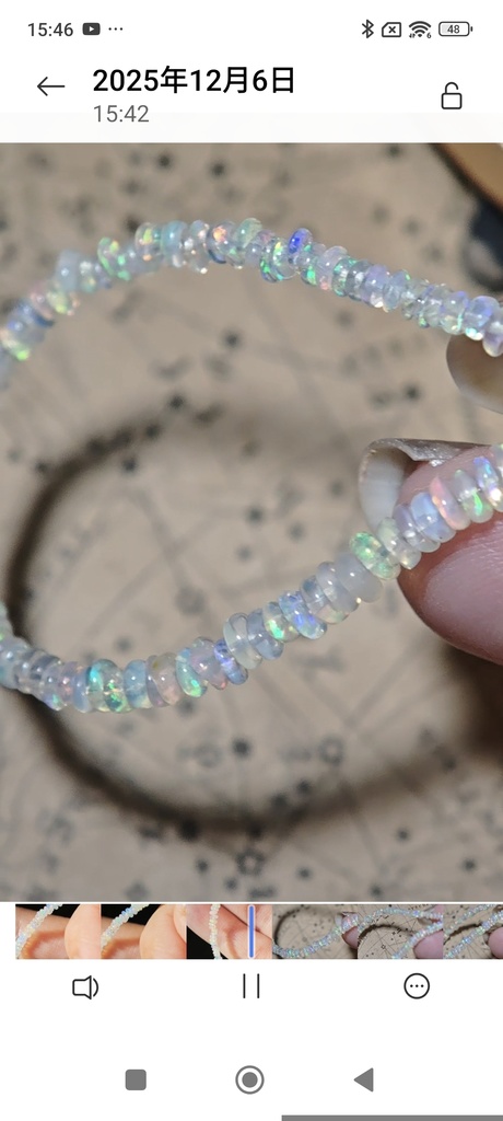 つぶつぶオパール 着脱簡単 マグネット ブレスレット