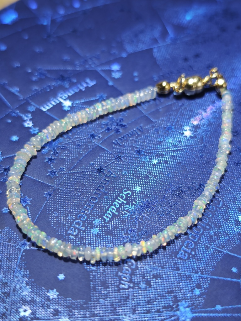 つぶつぶオパール　着脱簡単　マグネット　ブレスレット