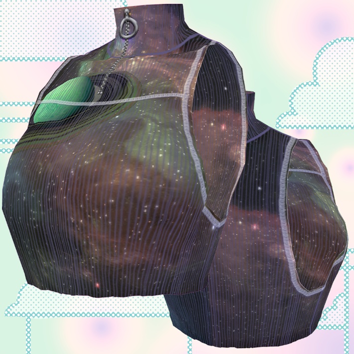 knitted crop top with zipper (Vroid texture)