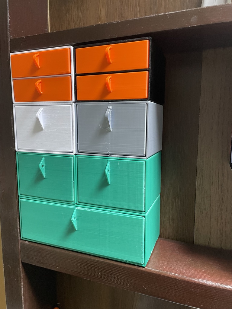 2段収納ミニケース【3Dデータ / STEP・STL】