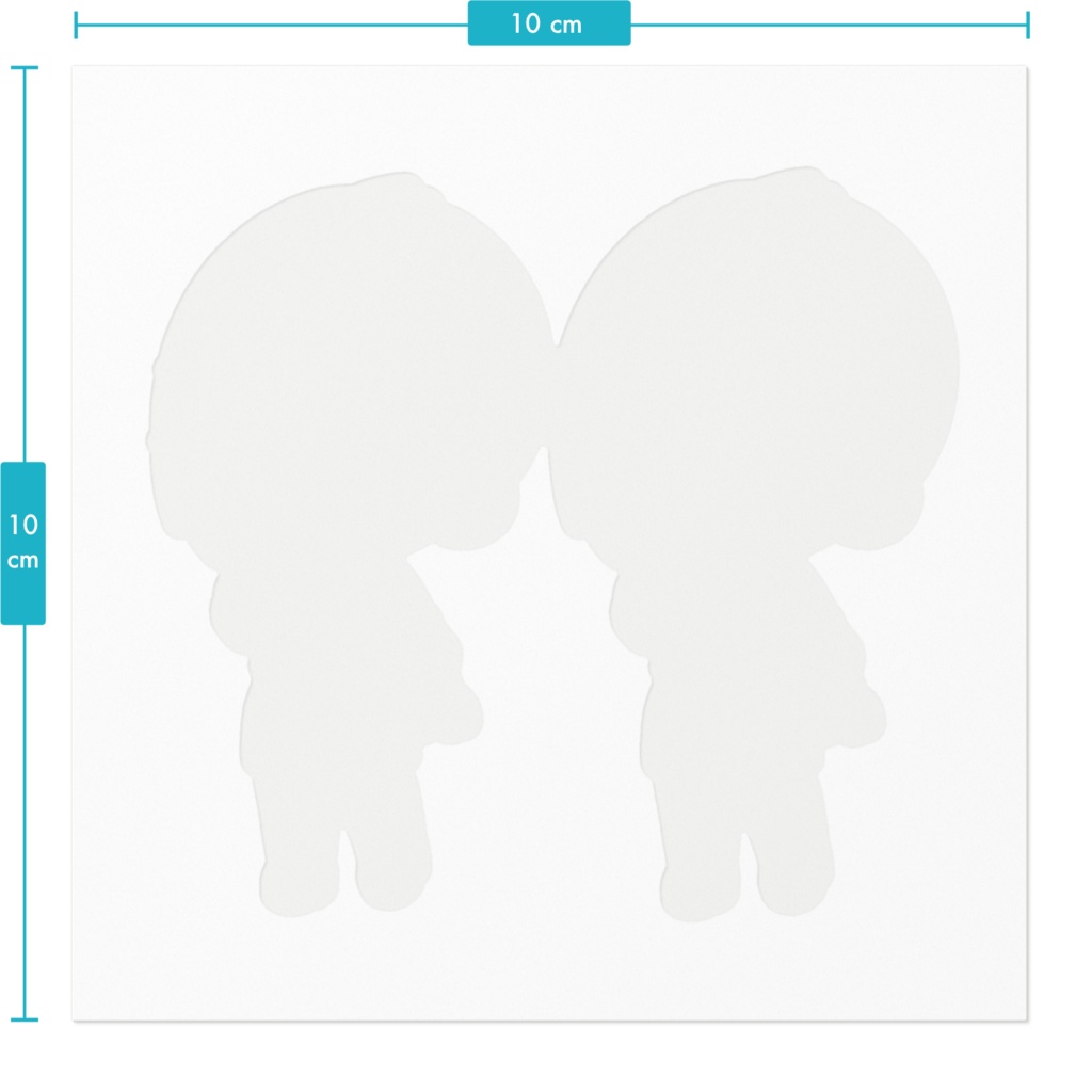 ミニまほろステッカーセット(にっこり・泣き)