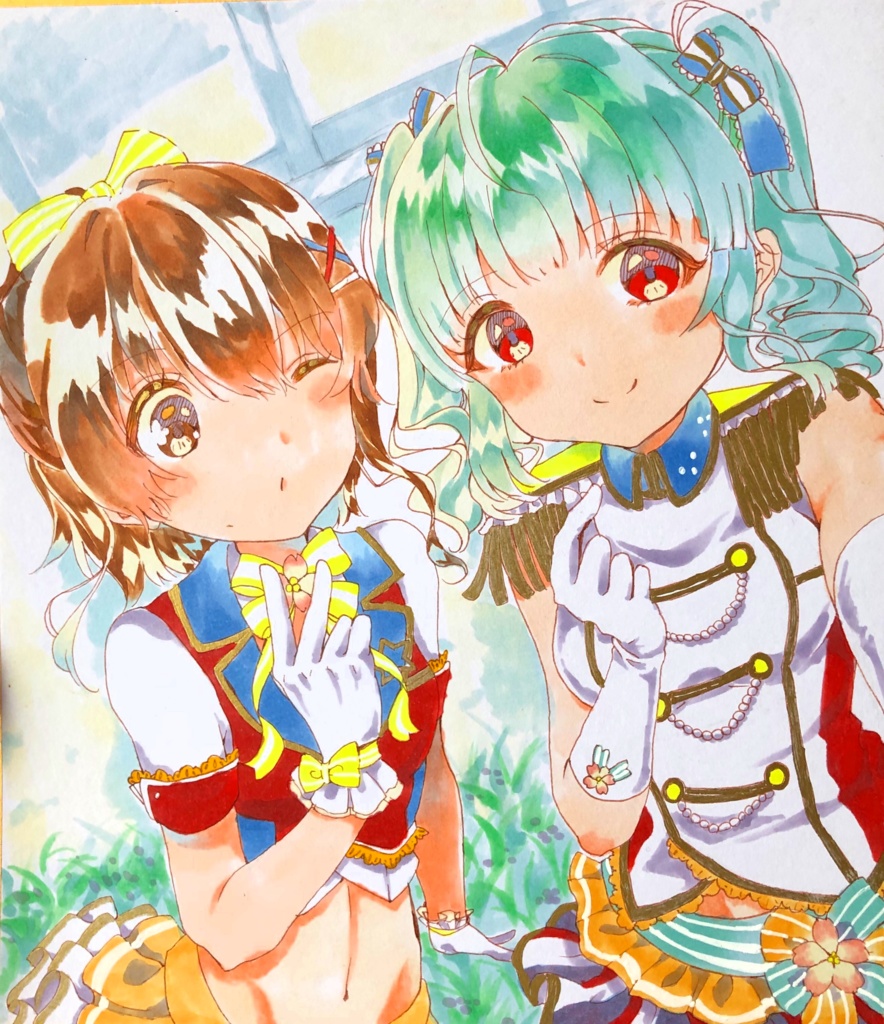 カラー色紙【うにゅひな】