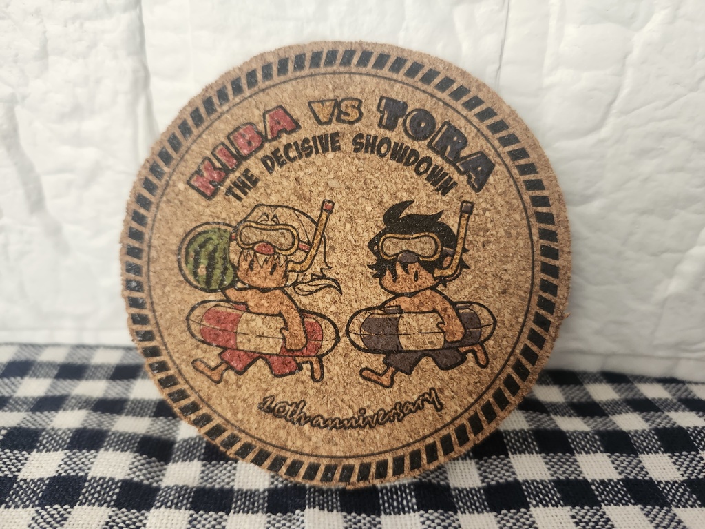 漣タケ夏仕様コルクコースター