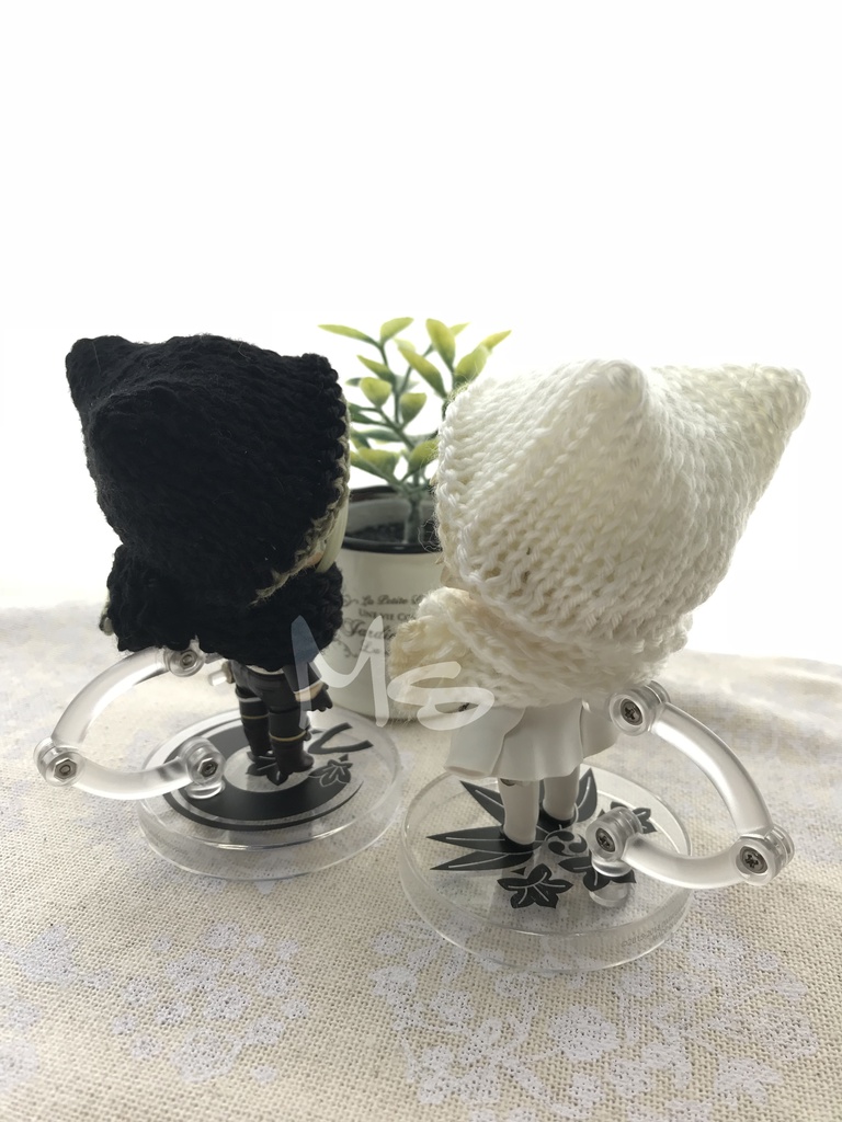 【刀剣乱舞】 イメージカラー ねんどろいど用 ネコ耳帽子+マフラー セット 髭切 膝丸 にっかり青江