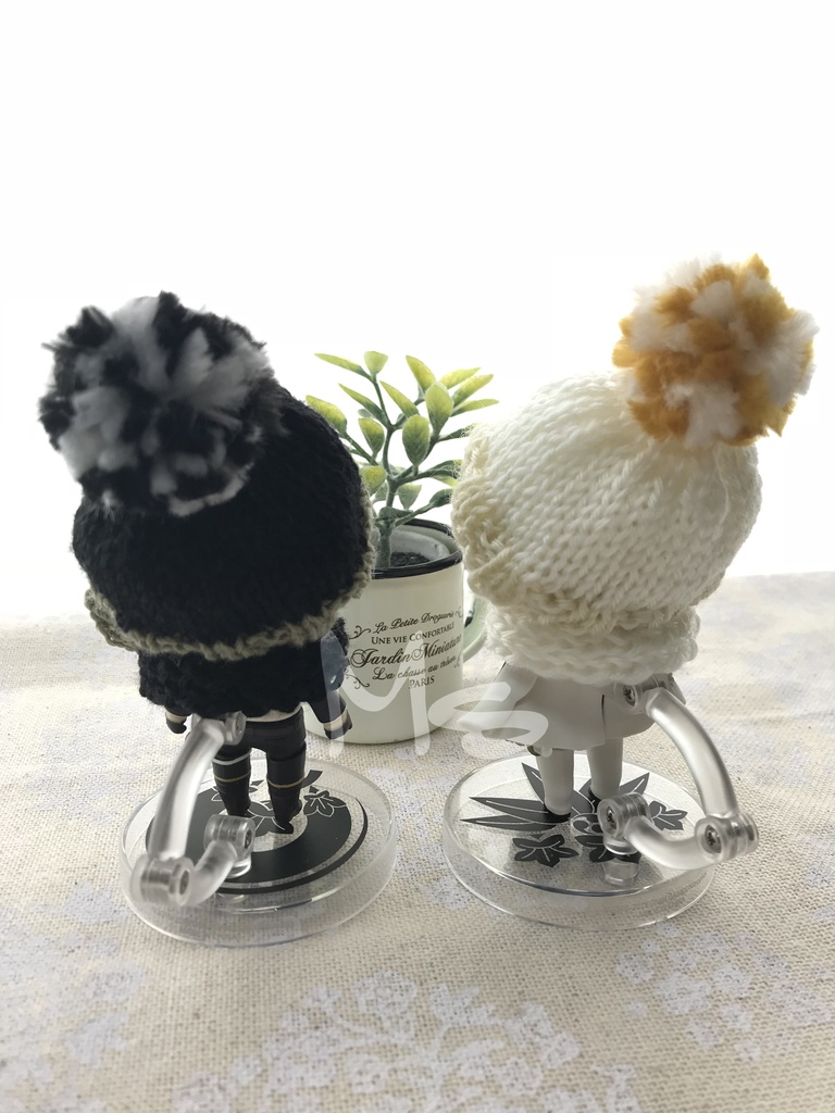 【刀剣乱舞】 イメージカラー ねんどろいど用 ぽんぽん付ニット帽+マフラー セット 髭切 膝丸 にっかり青江