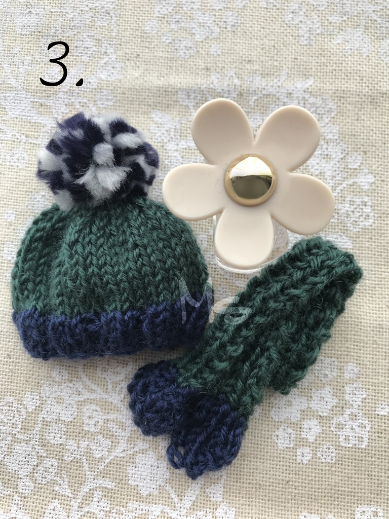 【刀剣乱舞】 イメージカラー ねんどろいど用 ぽんぽん付ニット帽+マフラー セット 髭切 膝丸 にっかり青江