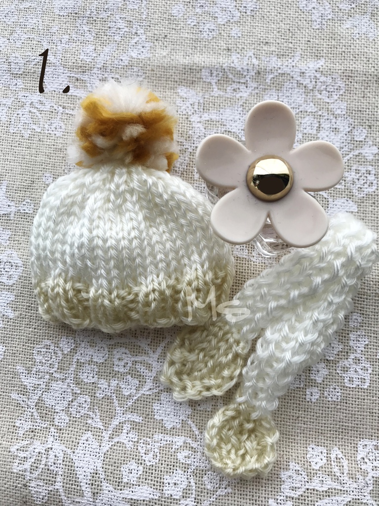 【刀剣乱舞】 イメージカラー ねんどろいど用 ぽんぽん付ニット帽+マフラー セット 髭切 膝丸 にっかり青江