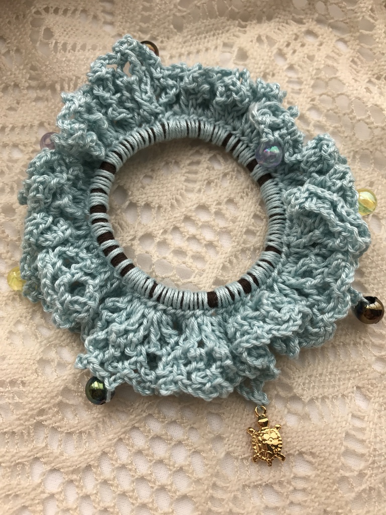 【刀剣乱舞】イメージ 手編み シュシュ 浦島虎徹