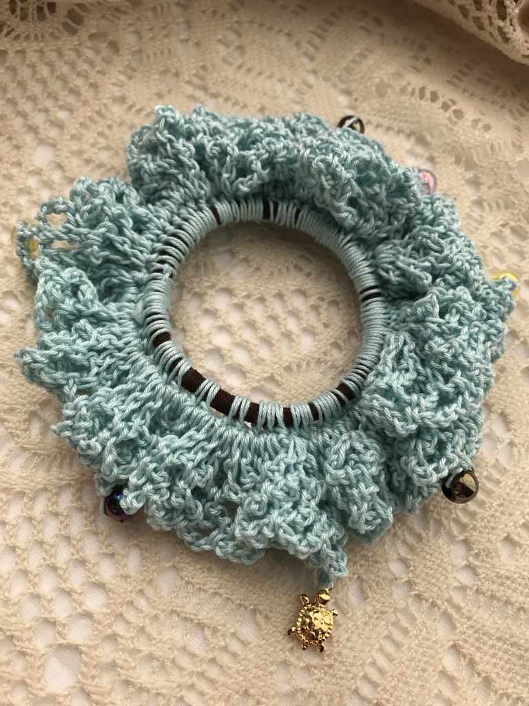 【刀剣乱舞】イメージ 手編み シュシュ 浦島虎徹