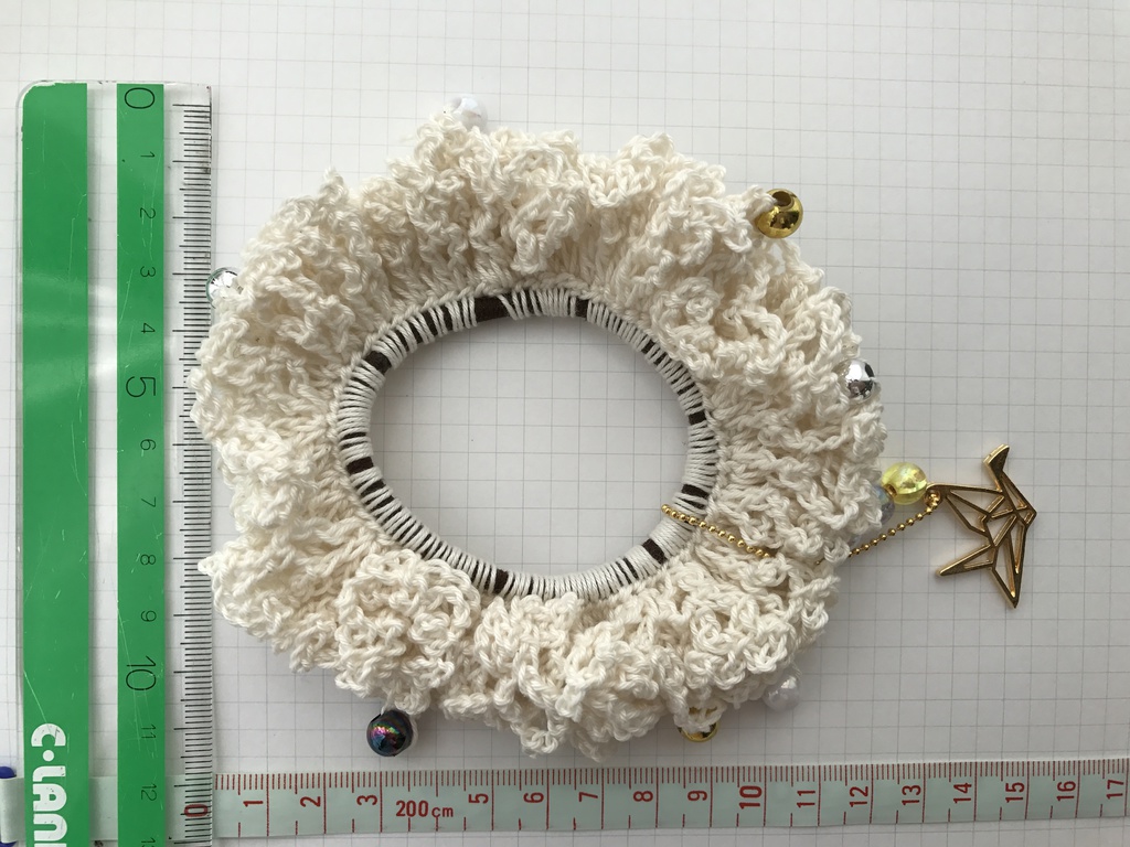 【刀剣乱舞】イメージ 手編み シュシュ 三日月宗近 鶴丸国永