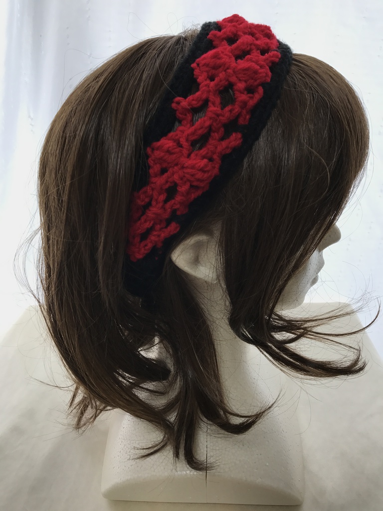 【刀剣乱舞】 イメージ 手編み カチューシャ カチューム ヘアバンド 刀ミュメンバー 三条組 三日月宗近 小狐丸 石切丸 今剣 岩融