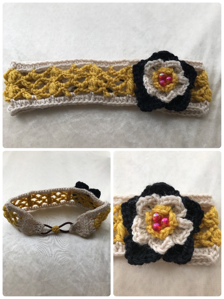 【刀剣乱舞】 イメージ 手編み カチューシャ カチューム ヘアバンド 刀ミュメンバー 三条組 三日月宗近 小狐丸 石切丸 今剣 岩融