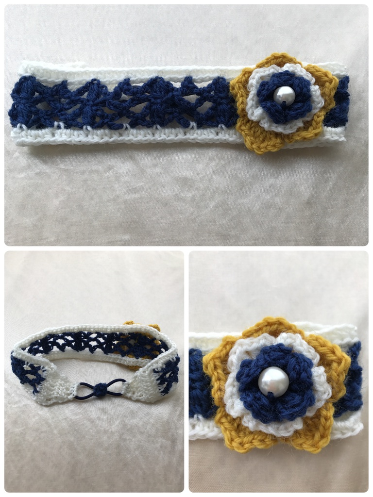 【刀剣乱舞】 イメージ 手編み カチューシャ カチューム ヘアバンド 刀ミュメンバー 三条組 三日月宗近 小狐丸 石切丸 今剣 岩融