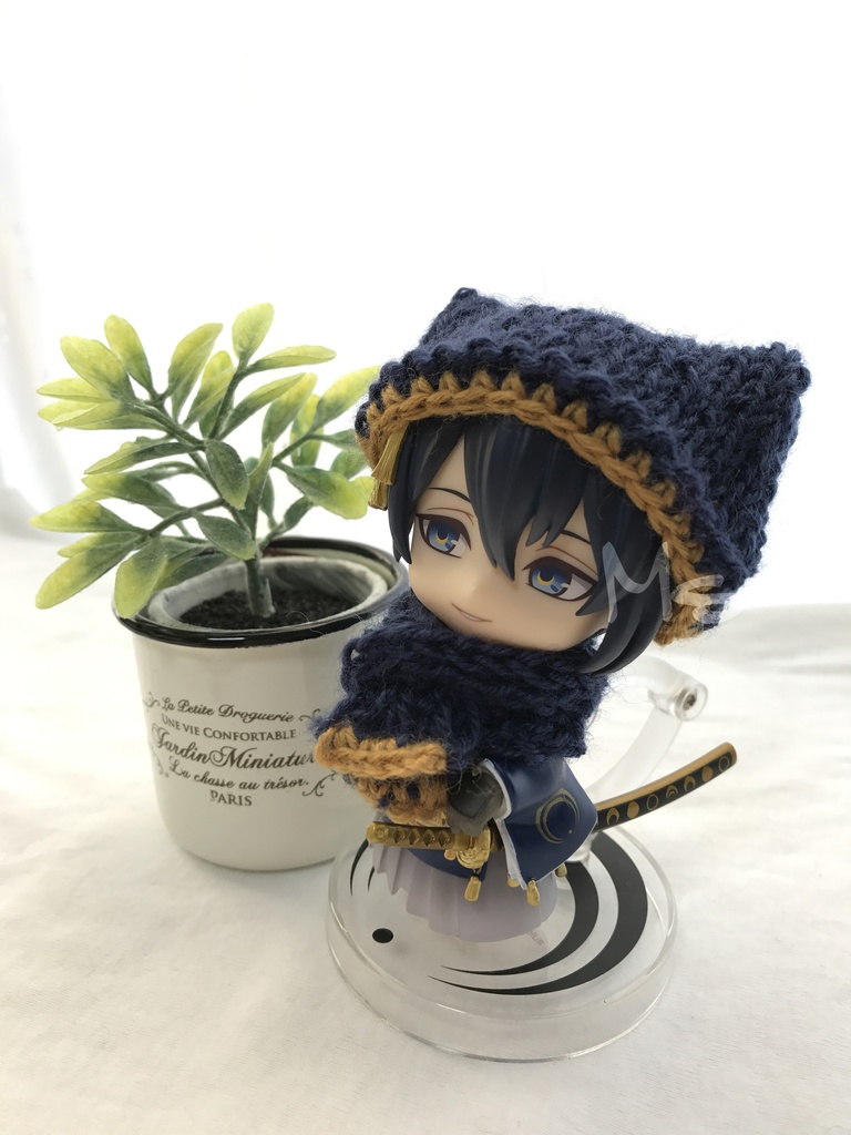【刀剣乱舞】 イメージカラー ねんどろいど用 ネコ耳帽子+マフラー セット 三日月宗近 小狐丸 一期一振 鶴丸国永 加州清光 薬研藤四郎 蛍丸 燭台切光忠 大倶利伽羅 へし切長谷部 同田貫正国 物吉貞宗