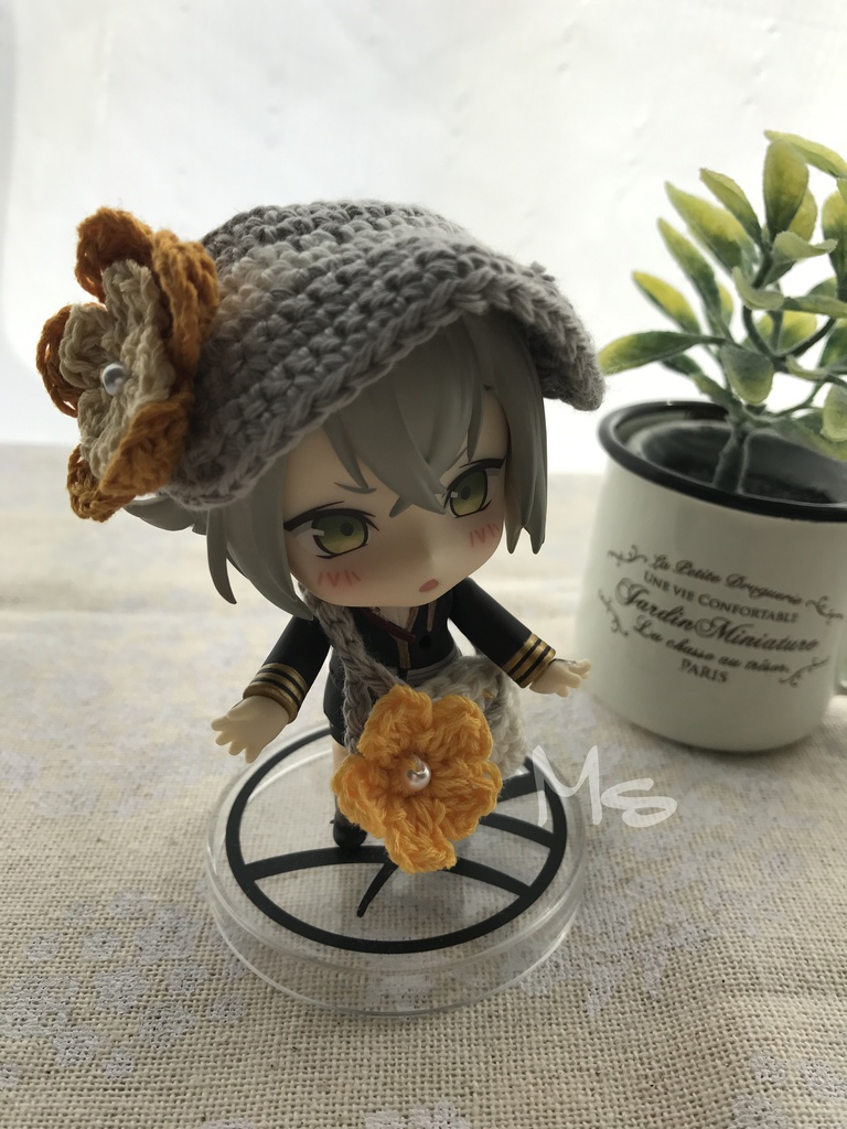 ねんどろいど用 お花付お出かけセット(帽子+鞄)