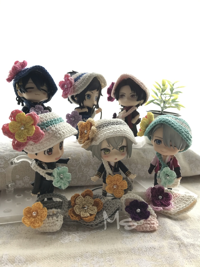 ねんどろいど用 お花付お出かけセット(帽子+鞄)