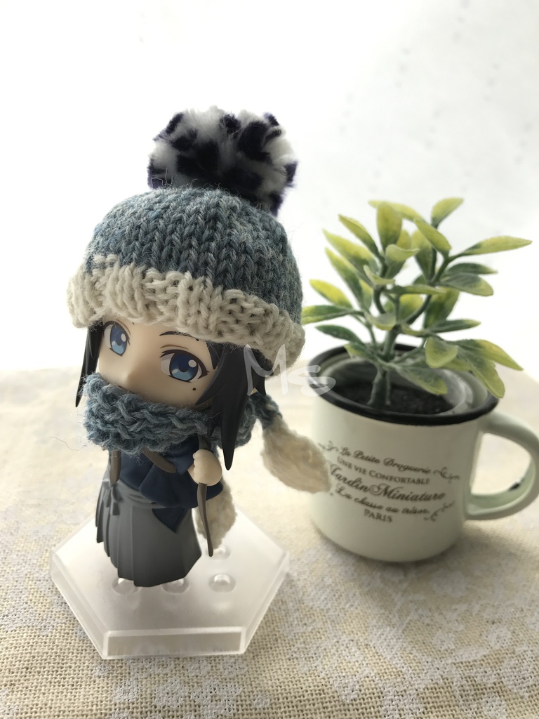 【刀剣乱舞】 イメージカラー ねんどろいど用 ぽんぽん付ニット帽+マフラー セット 鶯丸 大包平 和泉守兼定 堀川国広 歌仙兼定 小夜左文字 数珠丸恒次 大和守安定