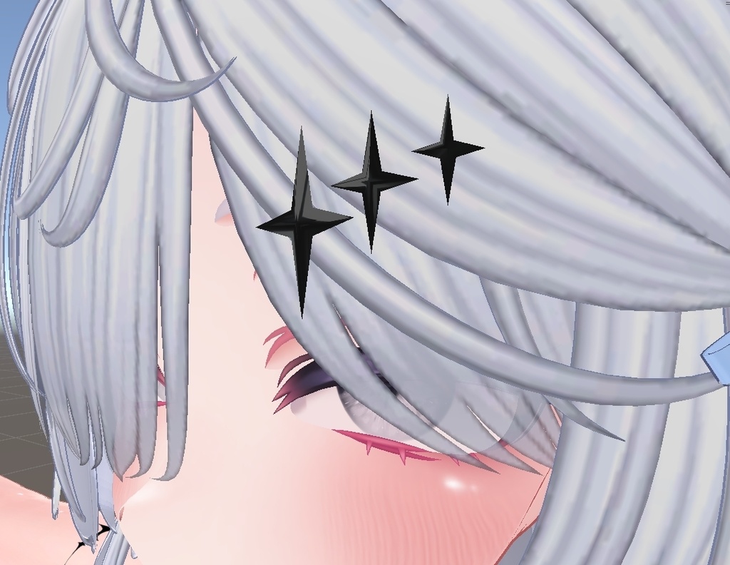 VRC想定 ヘアアクセサリー -ThreeStar-