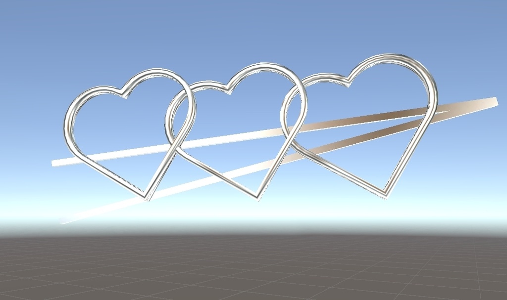 VRC想定 ヘアアクセサリー heartのやつ
