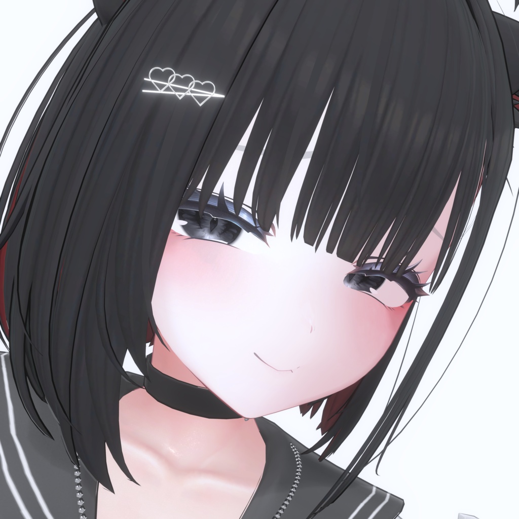 【VRChat向け】 ヘアアクセサリー Hearthairpin