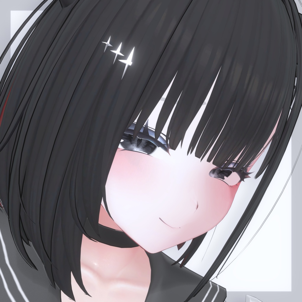 【VRChat向け】 ヘアアクセサリー ThreeStar
