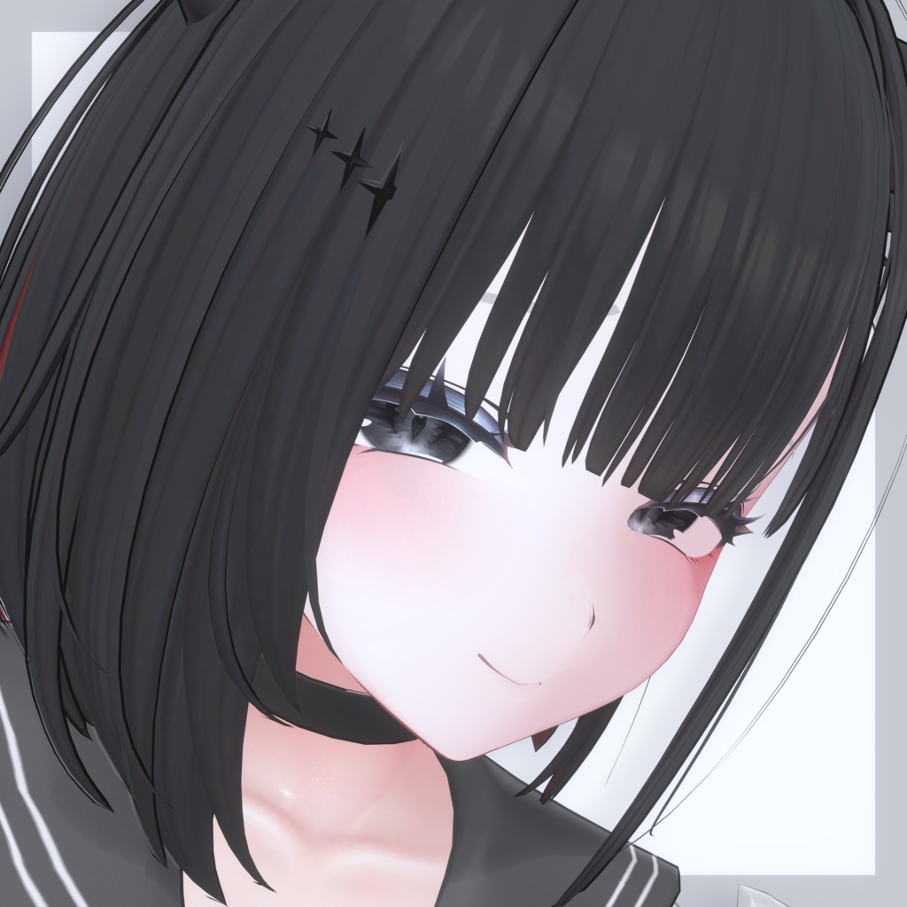 【VRChat向け】 ヘアアクセサリー ThreeStar