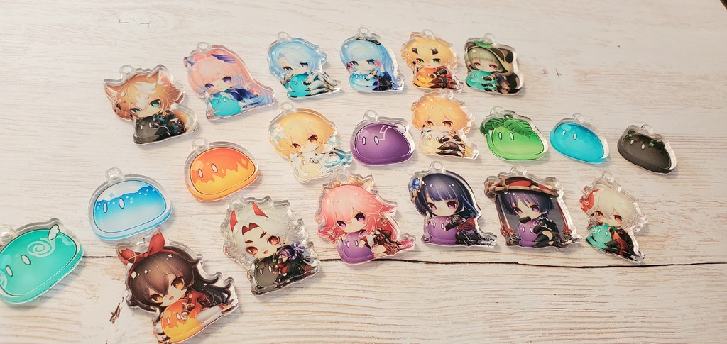 【稲妻】スライムぎゅっとアクリルチャーム