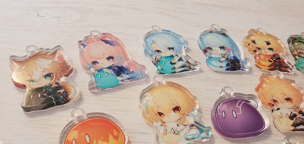 【稲妻】スライムぎゅっとアクリルチャーム