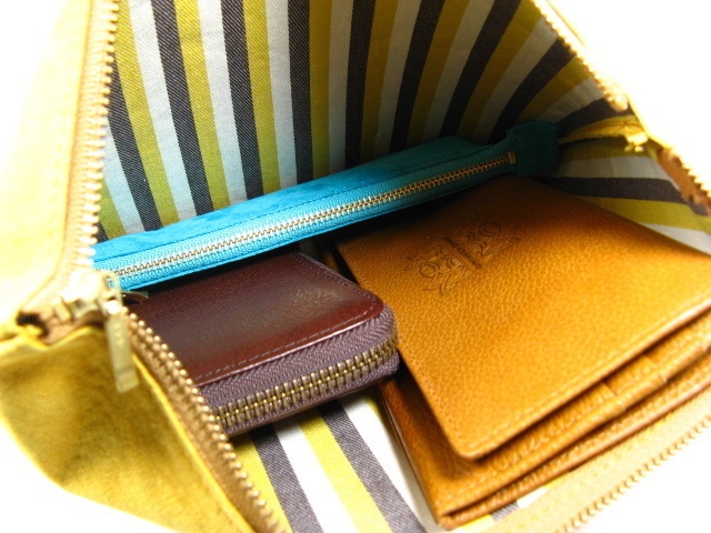 スエード ポーチ L