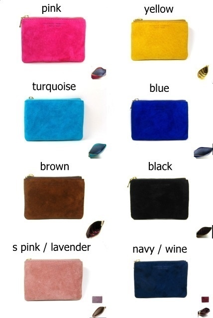 スエード ポーチ L