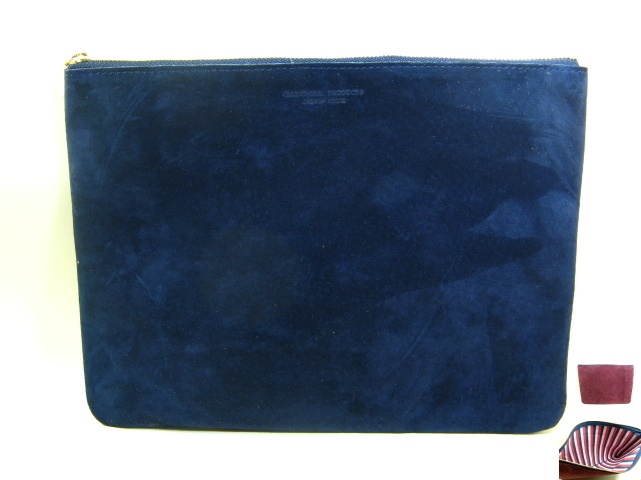 スエード ポーチ L