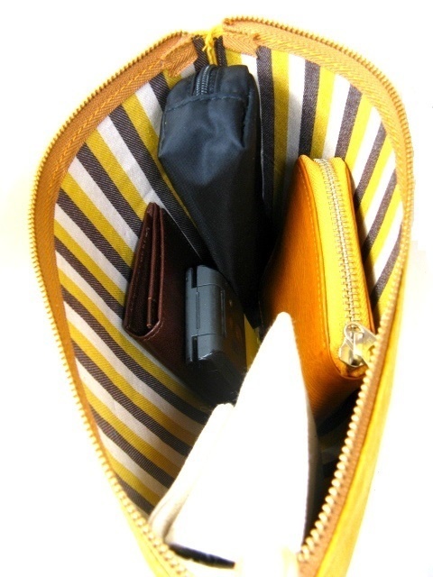 スエード ポーチ L