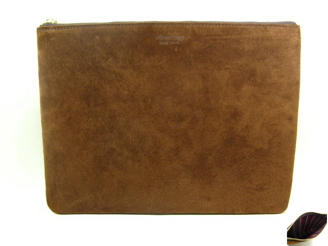スエード ポーチ L