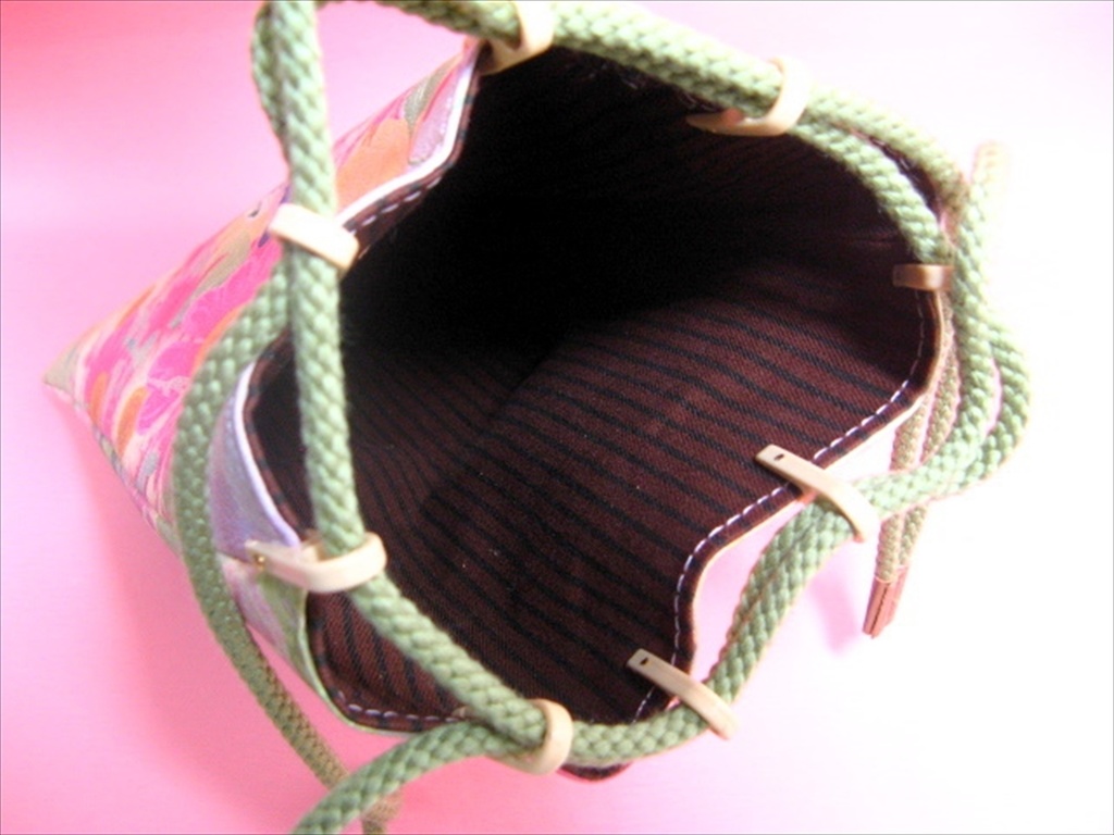 花と揚羽蝶 キンチャク袋