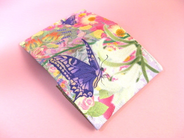 花と揚羽蝶 名刺入れ