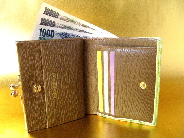 彼岸花 口金二つ折り財布