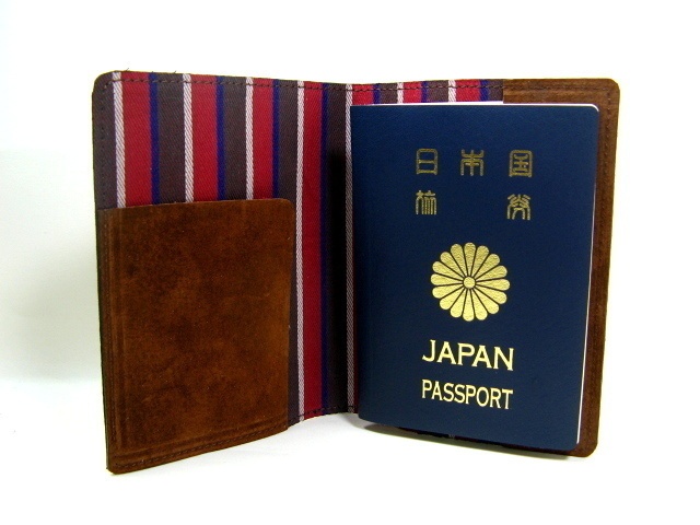 スエード パスポートカバー