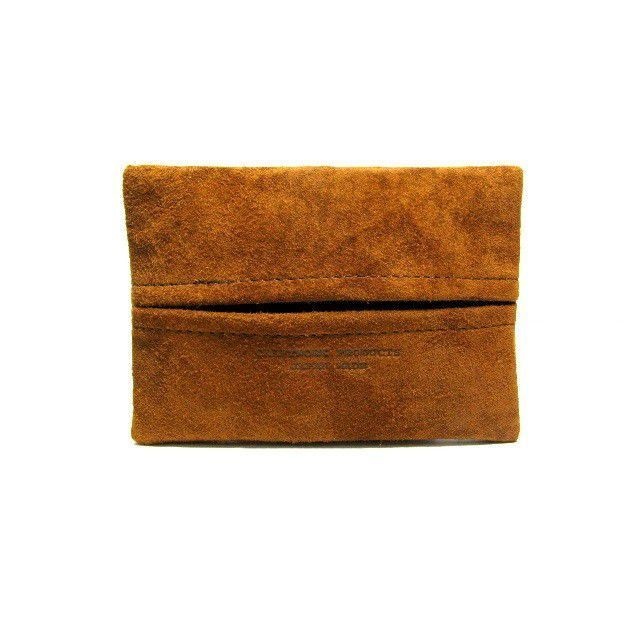 スエード ティッシュケース