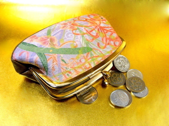 彼岸花 大口小銭入れ