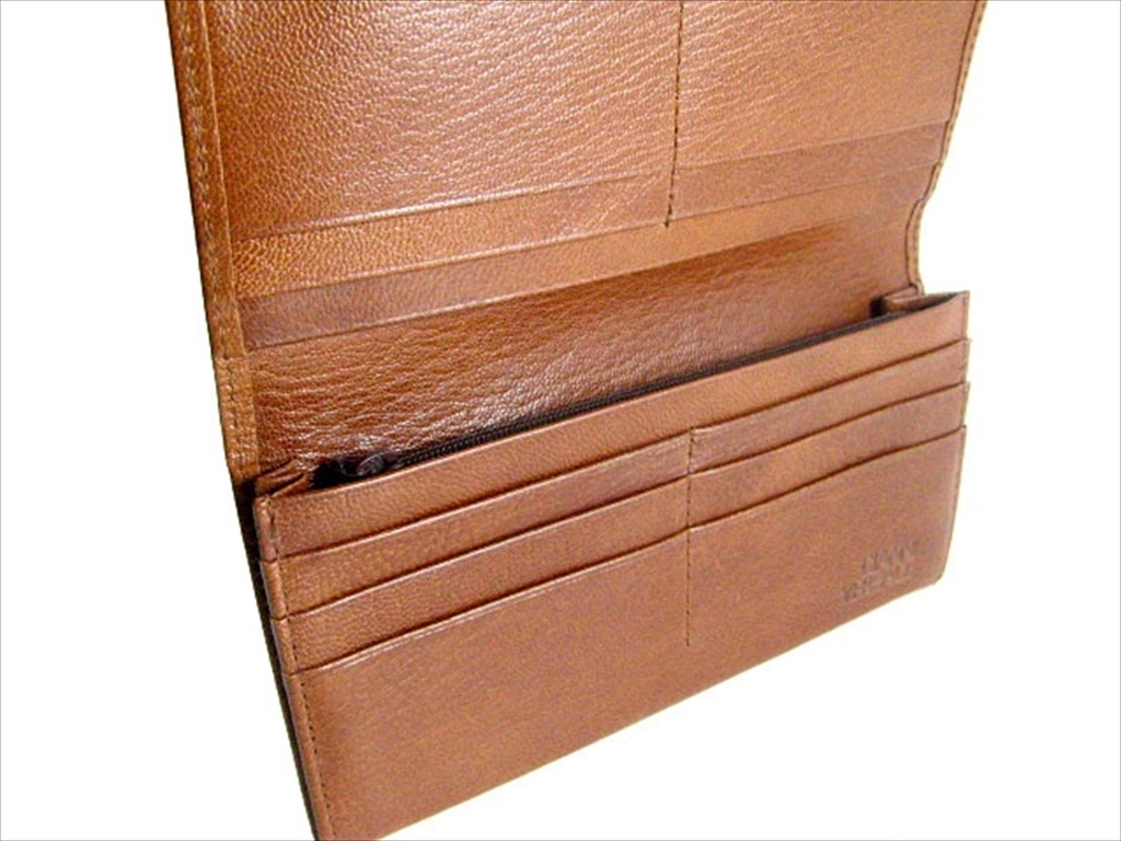 本牛革 長財布 キャメル